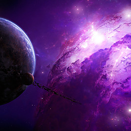 炫彩星空背景图片