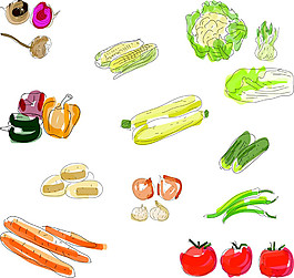 手绘卡通蔬菜图片