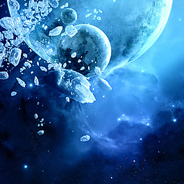 藍色炫酷星空背景
