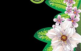 摘要背景花矢量圖形海報(bào)圖