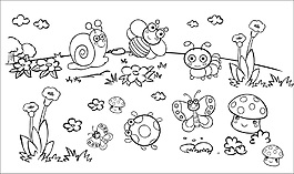 卡通圖案線描圖