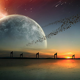 淘寶星空背景素材免費下載