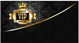 奢華橫版黑金主題VIP卡片矢量素材