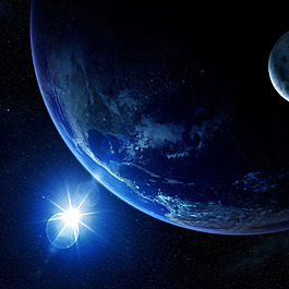 藍(lán)色璀璨星空背景高清免費(fèi)下載