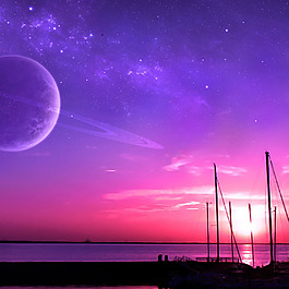 夢幻星空背景
