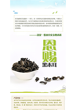 黑木耳淘寶詳情頁設計海報設計