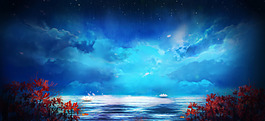 海底世界淘寶背景