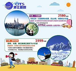 湛江國旅帶你游世界櫥窗廣告