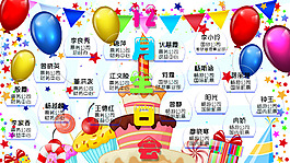 生日蠟燭彩旗