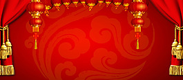 新年喜慶紅色海報背景