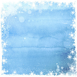 水彩背景與白色雪花框
