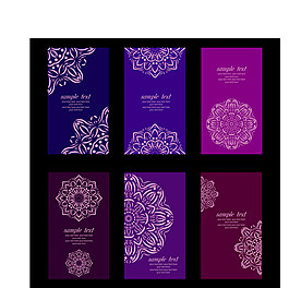 精美民族花紋卡片設(shè)計(jì)矢量圖