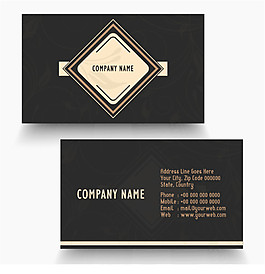 精美商務(wù)名片卡片矢量圖