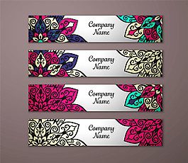 名片卡片花紋背景矢量素材 (3)