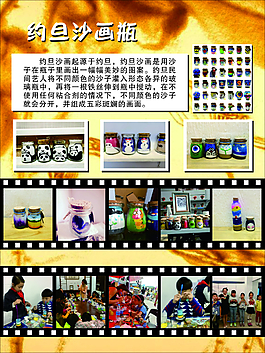 多圖沙畫底片宣傳海報