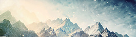 唯美雪山淘寶背景