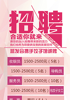 店內招聘海報