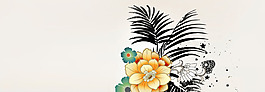 浪漫植物淘寶背景