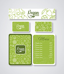 黃綠色有機食品vi樣機