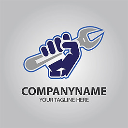 拿扳手的手logo圖片