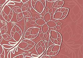 粉紅花蕾絲紋理矢量