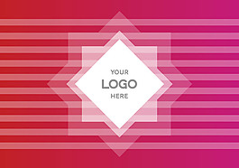 免費的粉色漸變LOGO矢量背景