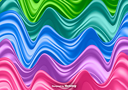 真絲波浪集矢量插畫