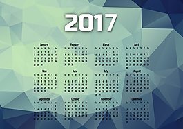 2017個月的日歷