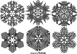 6雪花矢量集