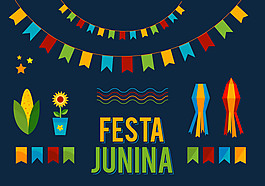 Free Vector Junina元素