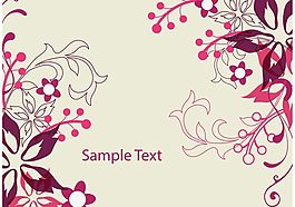 春季花矢量背景