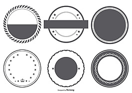 矢量徽章形狀集合