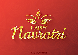 免費(fèi)矢量快樂Navratri背景