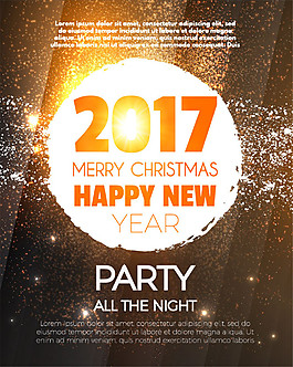 2017金色粒子海報圖片