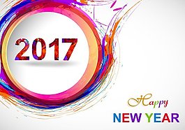 新年快樂2017灰色背景