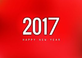 新年快樂2017紅色背景