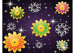 紫色的Flowers Background