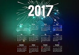 2017年的日歷
