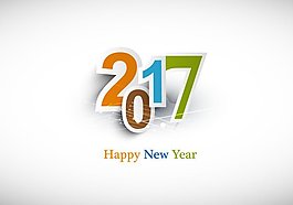 新年快樂2017文本設計