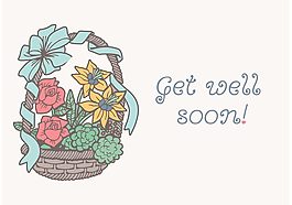 古怪的Flowers Vector拉籃的自由