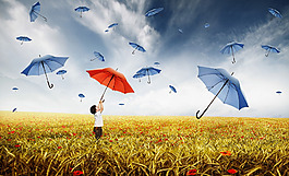 浪漫雨傘淘寶背景