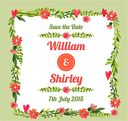 婚禮邀請卡矢量