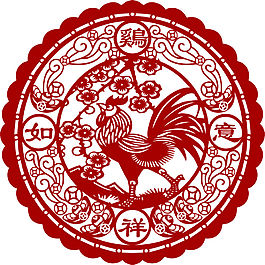 剪紙生肖雞