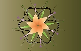 花卉裝飾矢量
