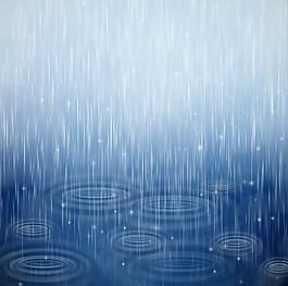 現(xiàn)實的藍(lán)色雨滴背景