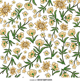 黃色和白色花型