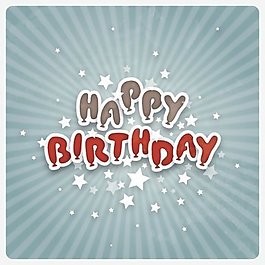 生日快樂陽光背景字體