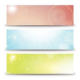 閃亮的陽光五彩的橫幅