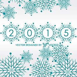 新年字母的圣誕雪花