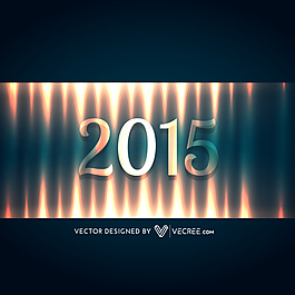 燈光效果2015字體新年背景